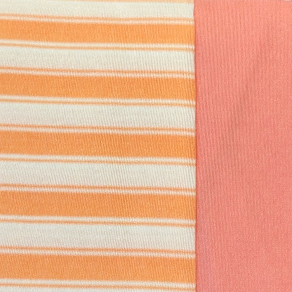 Traditional At Home 6pc Full Sheet Set peach -pink with white stripes - Picture 3 of 8